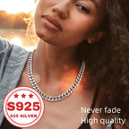 925 Sterling Silver Cuban Link Chain Necklace for Men & Women - 9mm Classic Miami Cuban Chain, Hip Hop Unisex Jewelry in Silver & Gold, 18-24 Inch, Trendy Everyday Gift