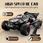 4WD Metal Explorer RC Off-Road Truck with Carbon Brush Motor – Heavy-Duty All-Terrain Remote Control Car, Realistic Driving Physics, Desert Dunes to Forest Trails, RC Vehicle for Adults & Hobbyists