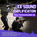 Electronic Shooting Ear Protection Earmuffs NRR 23dB – Noise Cancelling Hearing Protection with Sound Amplification, Adjustable Headband, ANSI Certified for Shooting, Hunting, Mowing & Industrial Use