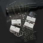 108pcs Women Jewelry Set Vintage Butterfly Heart Rhinestone Necklace Bracelet Anklet Ring Earrings Bundle Multi-Layer Chains Silver Fashion Jewelry Gift for Her