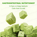 Freeze-Dried Cat Grass Hairball Control Tablets – Natural Mint Molar Sticks & Granules, Chicken Flavor Cat Snacks for Dental Health & Hair Removal