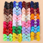 Dog Bow Hair Clips 24pcs Assorted – Cute Glitter Heart & Star Grooming Hair Accessories for Small Dogs & Puppies, Mixed Color Random Styles Pet Hair Bows