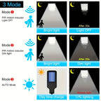 Solar Security Wall Light 108COB LED Motion Sensor with Remote Control – 3 Working Modes, Outdoor Waterproof Spotlight for Garden Patio Porch Garage Door – 2/4/6/8 Pack, Holiday Gift