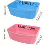 Bird Cage Hanging Feeder 6-Pack - Universal Plastic Food & Water Container Bath Water Bowl for Parrots Budgies Canaries & Small Birds, Clip-On Cage Feeder Cups (Random Colors)