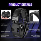 Electronic Shooting Ear Protection Earmuffs NRR 23dB – Noise Cancelling Hearing Protection with Sound Amplification, Adjustable Headband, ANSI Certified for Shooting, Hunting, Mowing & Industrial Use