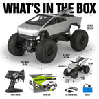 Giant 18.1 Inch RC Monster Truck with Free Bonus Mini RC Motorcycle - 4WD Remote Control Truck, All-Terrain Climbing Vehicle, Shockproof Suspension, Anti-Slip Tires, Kids Gift