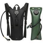 Hydration Backpack with 101oz Water Bladder Tactical Lightweight Hiking Pack Adjustable Straps Large Capacity for Hiking Biking Running Climbing Black Green