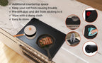 Silicone Electric Stove Top Cover Mat 28"x20" – Heat-Resistant Up to 450°F, Non-Slip Washable Ceramic Glass Cooktop Protector, Extra Large Flat RV Range Cover & Multipurpose Kitchen Mat, Black