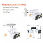 Dual Lens PTZ Security Camera Outdoor WiFi – 360° Pan Tilt Zoom 5MP, 10x Electric Zoom, Motion Detection, Two-Way Audio, Siren Alarm, Color Night Vision, App Control, Home Surveillance Camera