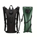 Hydration Backpack with 3L Water Bladder – Nylon Hiking Pack with Included Water Bag for Camping, Trail Running & Outdoor Adventures, Available in Khaki, Green, Camo & Camo Gray