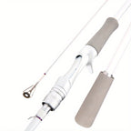 Carbon Fiber Fishing Rod Casting & Spinning Fast Action Sensitive Tip EVA Grip for Freshwater Saltwater Bass Fishing – 165cm 180cm 210cm, Lightweight High-Power White Fishing Pole