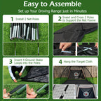 10x7ft Golf Practice Net & Mat Set with Balls, Tees & Carry Bag – Heavy Duty Golf Hitting Net for Backyard, Basement & Indoor Outdoor Use, Golf Training Equipment Gift for Men & Women