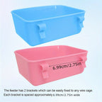 Bird Cage Hanging Feeder 6-Pack - Universal Plastic Food & Water Container Bath Water Bowl for Parrots Budgies Canaries & Small Birds, Clip-On Cage Feeder Cups (Random Colors)