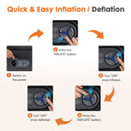 Inflatable Air Mattress with Built-In Pump – Double Height Blow-Up Airbed 16"/18"/21" Thick, 660 Lbs Capacity, Non-Slip Bottom – for Home, Guest Room, Camping & Outdoor Use