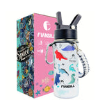 16oz Kids Stainless Steel Water Bottle – Vacuum Insulated, 3D Printed Design, Leak-Proof & BPA-Free, Cold 24H Hot 12H, Fun Styles for Boys & Girls – Perfect Gift for Students, School & Outdoor Activities