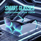 AI Translation Smart Glasses with Wireless Headphones Real-Time Multi-Language Translator Built-in Microphone Music Audio Glasses Rechargeable Sports Wearable Tech for Travel Business
