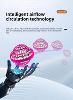 UFO Magic Flying Ball Toy with LED Light – Hand Control Boomerang Hover Ball Intelligent Remote Gesture Control Outdoor Indoor Game Party Gift for Kids Boys Girls Halloween Christmas