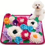Snuffle Mat for Dogs - Slow Feeder Dog Puzzle Mat, Olfactory Training Nose Work Blanket, Anti-Choke Stress Relief Feeding Game Toy, Encourages Natural Foraging Instincts, Machine Washable