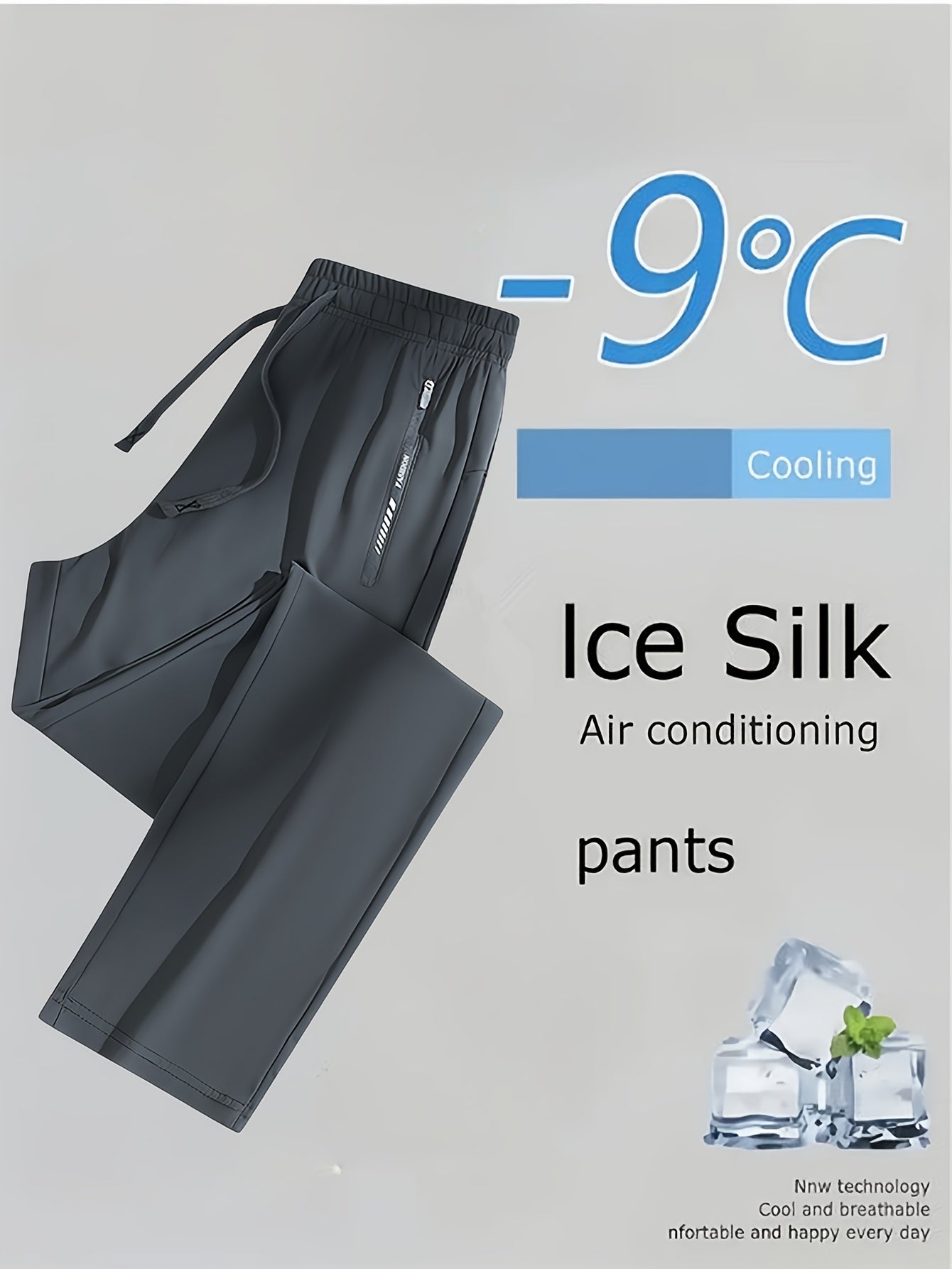 Women's Quick-Dry Ice Fiber Pants Lightweight Breathable Athletic Trousers Zipper Pockets Elastic Waist Hot Weather Golf Gym Casual Summer Outdoor Pants XS S M L XL XXL | Lake Blue Black Olive Green Burgundy Grey