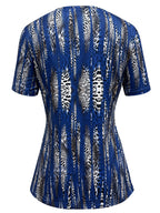 Women's Square Neck Paisley Print 2-in-1 Look T-Shirt Top – Casual Boho Daily Outing Layered Style Short Sleeve Summer Spring Fashion