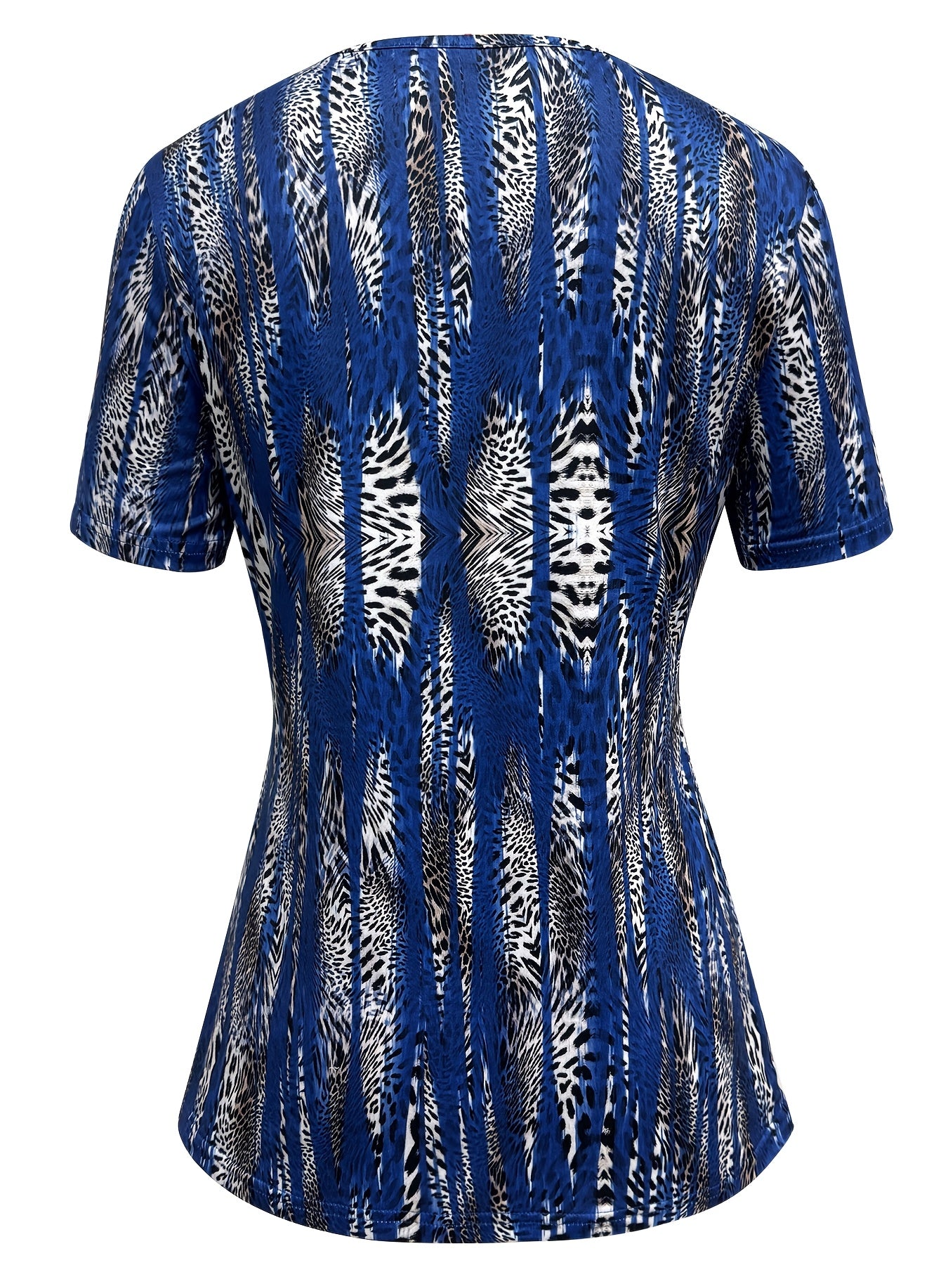 Women's Square Neck Paisley Print 2-in-1 Look T-Shirt Top – Casual Boho Daily Outing Layered Style Short Sleeve Summer Spring Fashion