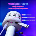 5-in-1 Wireless Karaoke Microphone with Built-In Speaker, LED Lights & Voice Changer – Portable Bluetooth Singing Mic for Parties, Family Gatherings, Travel & Outdoor Fun, 10 Colors