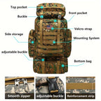 21 Gal Tactical Hiking Backpack 3-Day Assault Pack – Unisex MOLLE Oxford Fabric DIY Adjustable System for Hiking Camping Hunting Travel & Sports, 6 Colors