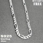 925 Sterling Silver Figaro Chain Necklace – 6mm Wide, 18 to 24 Inch, Unisex Men & Women, Includes Gift Box – Classic Silver Chain for Everyday Wear & Gifting
