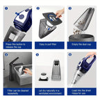 Cordless Handheld Vacuum Cleaner 5000Pa Strong Suction USB Rechargeable Portable Wireless Vacuum for Car Interior, Home, Office & Pet Hair – 40dB Low Noise, 2000mAh Battery, One-Click Dust Empty