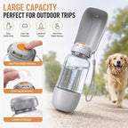 Portable Dog Water Bottle 2-in-1 with Food Bowl - 520ML Leak-Proof Pet Travel Water Dispenser for Dogs and Cats, Large Capacity Outdoor Hydration Cup for Walking Hiking Camping