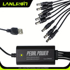 8-Port Isolated Guitar Pedal Power Supply with USB Charging – Noise-Free DC 9V 12V 18V Outputs for Effects Pedals & Accessories, Compatible with Most Guitar Pedalboards