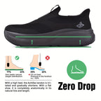 Men's Hands-Free Slip-In Sneakers – Wide Toe Box, Zero Drop Sole, Cushioned Mesh Walking Shoes for Casual & Everyday Wear – Rubber Sole, Pull-On Design (US 8–13.5)