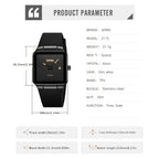 SKMEI Women's Square Quartz Watch Slim Minimalist Elegant Alloy Case Ladies Fashion Wristwatch Daily Wear Gift for Her Gold Black Rose Gold