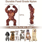 KYLINSURE Unbreakable Durable Dog Chew Toy for Medium & Large Dogs – Realistic Beef Flavor Rubber Chew Stick, Safe Teething & Gum Health Training Toy for Aggressive Chewers, Long-Lasting Dog Chew