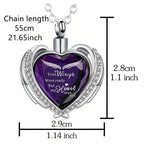 Stainless Steel Cremation Ash Necklace - Memorial Pendant Urn for Human & Pet Ashes, Keepsake Jewelry for Loss of Loved One, Elegant Sympathy Gift for Men & Women