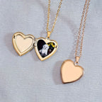 Custom Pet Photo Locket Necklace – Personalized Openable Heart Pendant with Dog & Cat Picture, Memorial Keepsake Jewelry & Sympathy Gift for Pet Loss