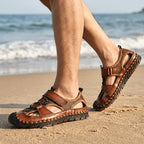 Men's Closed Toe Fisherman Sandals – Handmade Breathable Water Shoes, Non-Slip Anti-Collision Outdoor Hiking Athletic Beach Sandals for Summer | Velora