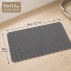 Cat Litter Mat Extra Large 27.6"×47.2" Honeycomb Double Layer Anti-Tracking, EVA Non-Slip Waterproof Litter Trapper for Multi-Cat Households, Easy to Clean, Fits Large Litter Boxes