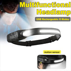 4 Pack USB Rechargeable LED Headlamp Ultra Bright Hands-Free with Adjustable Headband, Built-in 1200mAh Lithium Battery, Multi-Mode Emergency Work Light for Camping Hiking Running Fishing Repairing