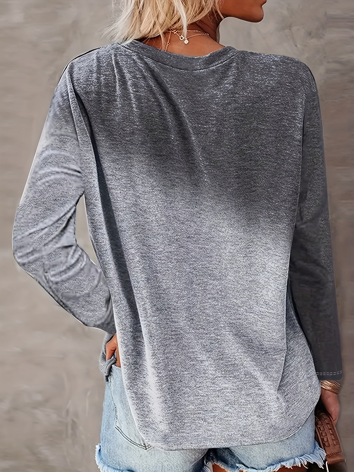 Heart Print Long Sleeve T-Shirt Women Casual Round Neck Pullover Top Loose Fit Fall Winter Shirt S M L XL XXL Mixed Colors US Ship