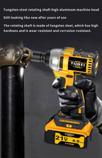 21V Brushless Cordless Impact Wrench & Drill Set – 4000mAh Li-ion Battery, Toolbox, Charger & Socket Accessories for Automotive, Home & Industrial Use