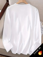 Y2K 3 Piece Long Sleeve T-Shirt Set for Women Solid Color Casual Warm Tops Regular Fit All Seasons Streetwear Layering Outfit S M L XL XXL