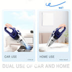 Cordless Handheld Vacuum Cleaner 5000Pa Strong Suction USB Rechargeable Portable Wireless Vacuum for Car Interior, Home, Office & Pet Hair – 40dB Low Noise, 2000mAh Battery, One-Click Dust Empty