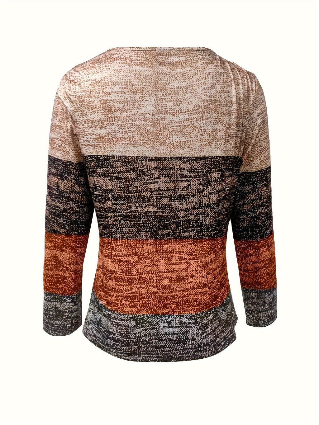 Women's Coffee Striped Zipper T-Shirt Geometric Print Casual Stretch Knit Top Short Sleeve Polo Style Tee for Daily Wear