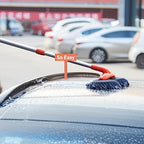 Adjustable Microfiber Car Cleaning Mop & Brush Set – Extendable Handle Wash Mop for Cars & Trucks, Soft Microfiber Brush for Scratch-Free Exterior Cleaning, Flawless Shine Every Time