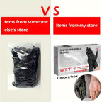 Black Nitrile Disposable Gloves 200 Count – 6 Mil Thick, Latex-Free, Powder-Free, Chemical Resistant, Flexible Form-Fitting, S/M/L/XL for Mechanic, Maintenance, Cleaning, Food Service & Medical Use