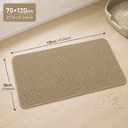 Cat Litter Mat Extra Large 27.6"×47.2" Honeycomb Double Layer Anti-Tracking, EVA Non-Slip Waterproof Litter Trapper for Multi-Cat Households, Easy to Clean, Fits Large Litter Boxes