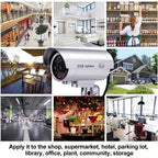 Dummy Security Camera Fake CCTV Surveillance System – Realistic Simulated LED Lights, Adjustable Mount & Warning Stickers, Indoor & Outdoor Home Security Decoy Camera – 2 or 4 Pack