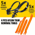Car Push Retainer Clips Assortment Kit 115/635/640/1290 Pcs - 16 Sizes Nylon Bumper Fender Rivets Automotive Fasteners with Cable Ties & Removal Tool