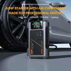 Portable Car Jump Starter 12V Battery Booster Pack with Optional Air Compressor - Emergency Battery Jump Start for Gasoline & Diesel Engines, Compatible with Sedans, SUVs, Trucks & Lawn Mowers